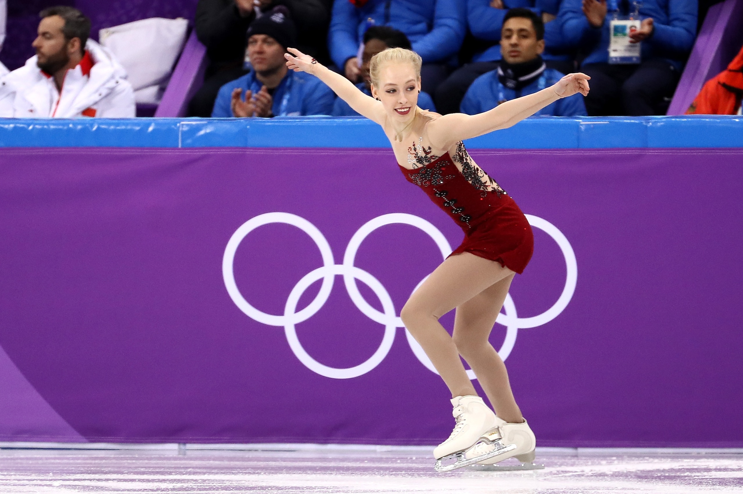 American Bradie Tennell had a sharp performance in her opening Olympic skate. American Bradie Tennell had a sharp performance in her opening Olympic skate.