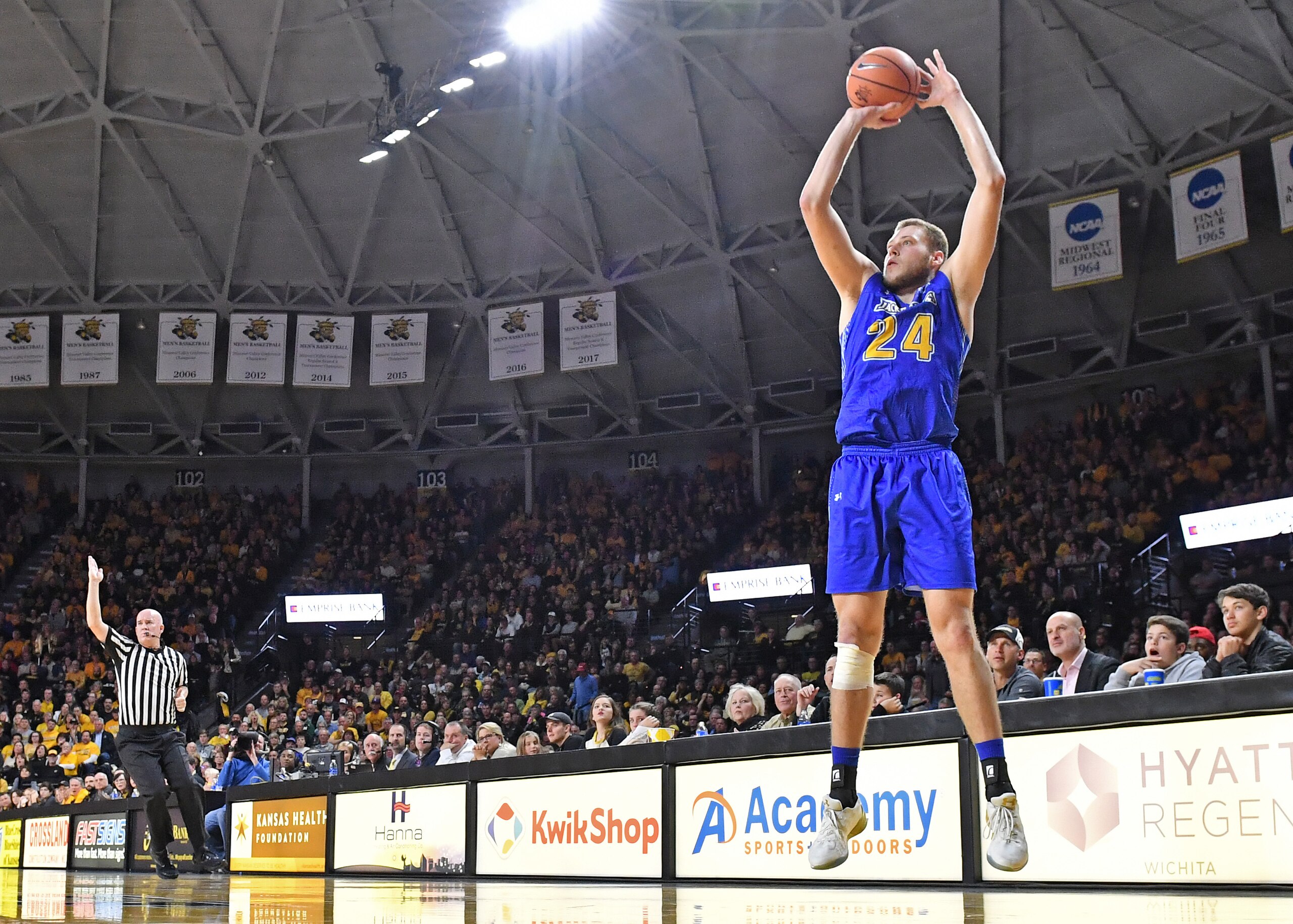 South Dakota State forward Mike Daum South Dakota State forward Mike Daum