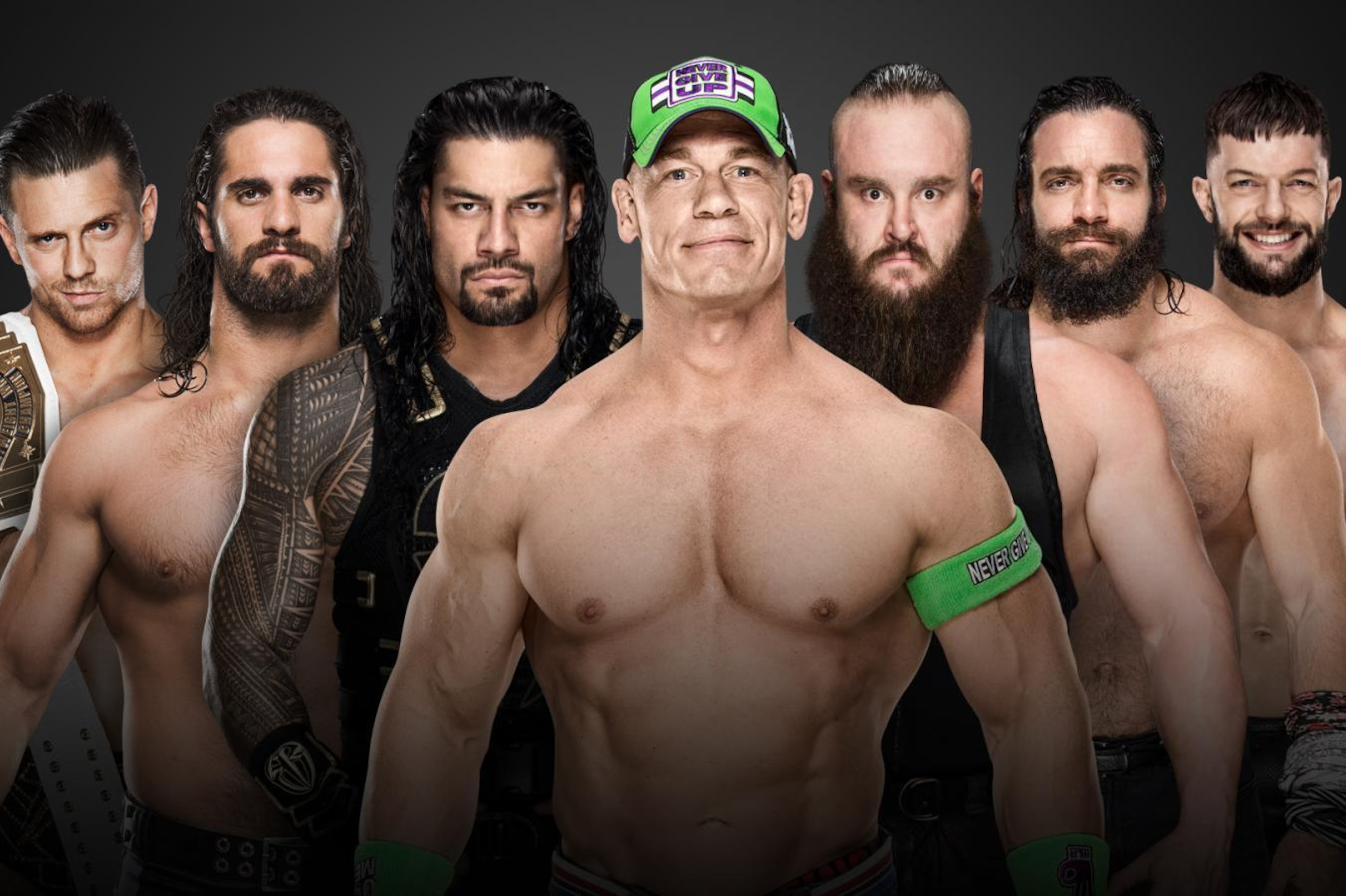 The Miz, Seth Rollins, Roman Reigns, John Cena, Braun Strowman, Elias and Finn Balor will battle inside the Elimination Chamber.