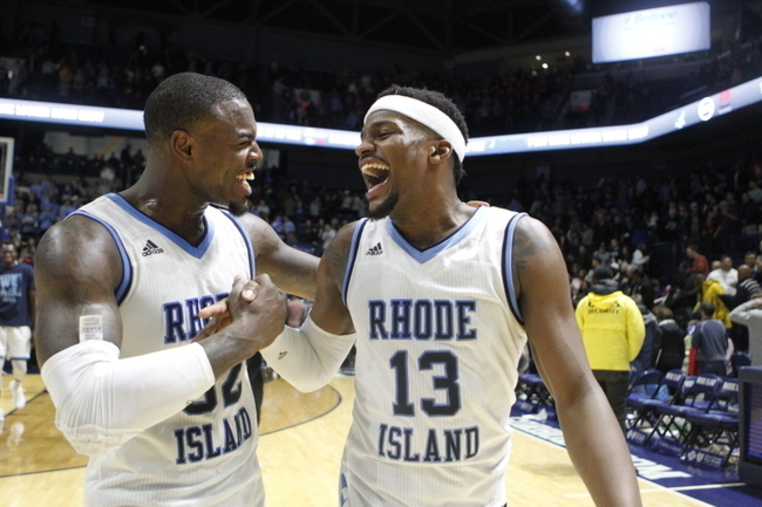 Jared Terrell (left) and Stanford Robinson (13)