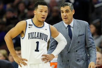 Jalen Brunson and Jay Wright