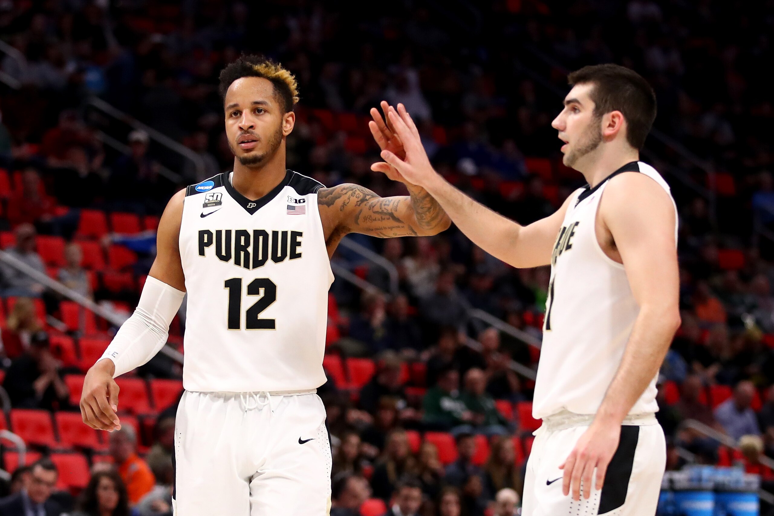 Purdue's Vincent Edwards and Dakota Mathias Purdue's Vincent Edwards and Dakota Mathias