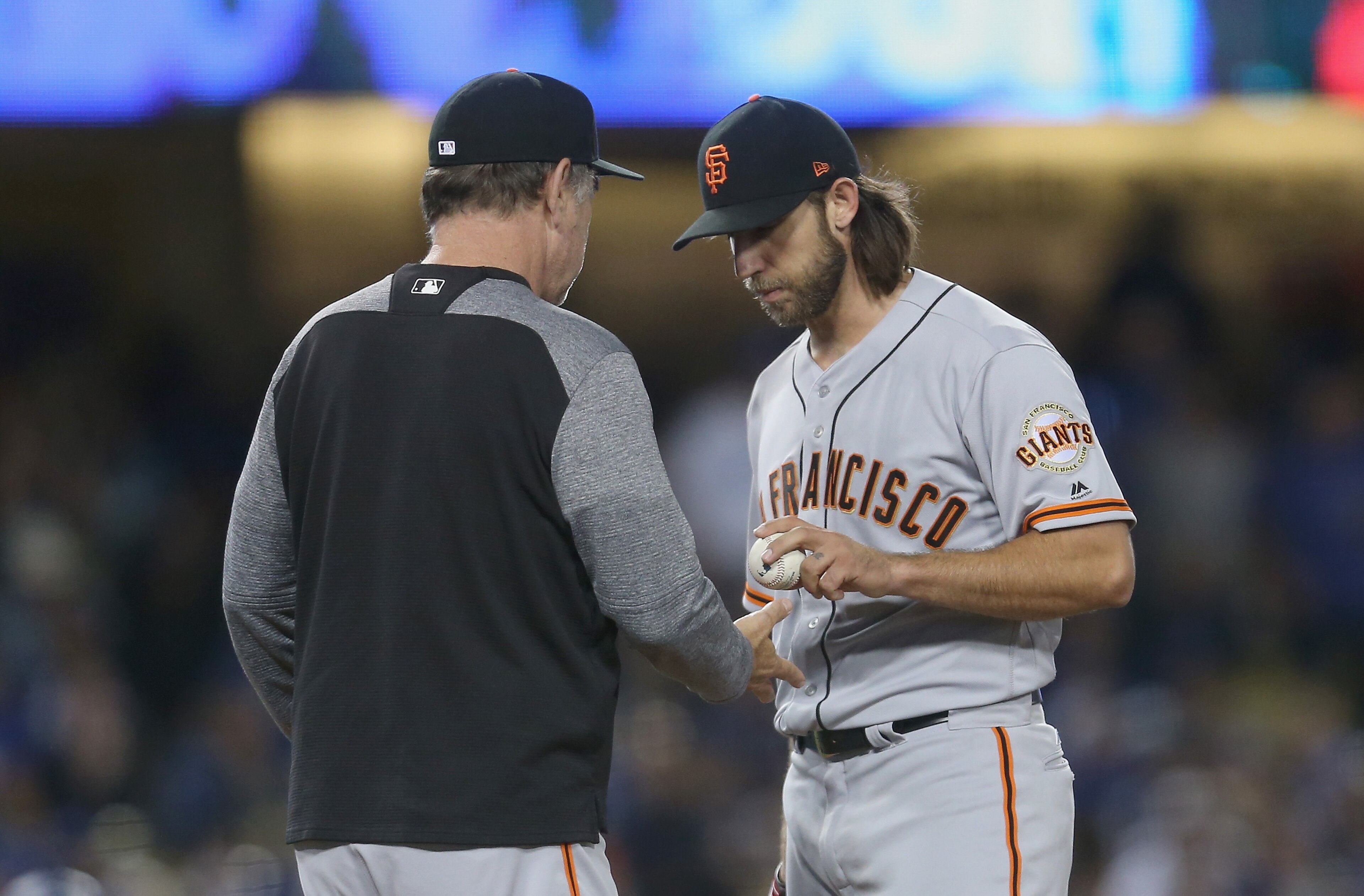 The Giants will start the season without Madison Bumgarner and Jeff Samardzija. The Giants will start the season without Madison Bumgarner and Jeff Samardzija.