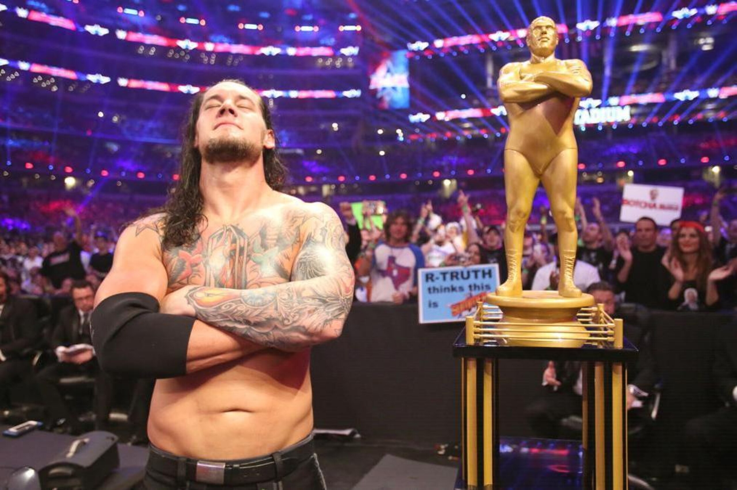 Baron Corbin after winning the Andre the Giant Memorial Battle Royal in 2016.