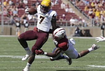 Kalen Ballage was second in rushing yards for Arizona State in 2017.