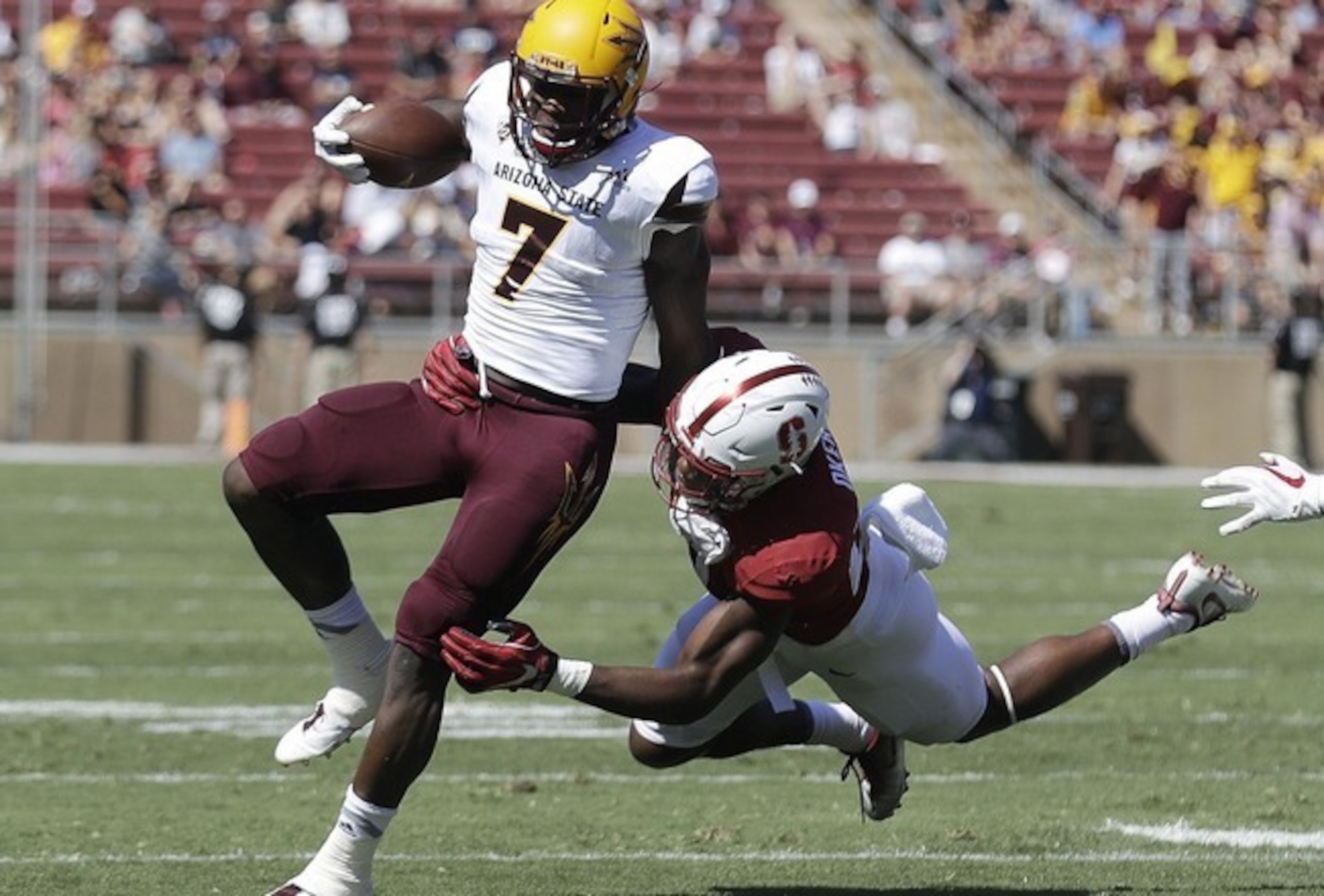 Kalen Ballage was second in rushing yards for Arizona State in 2017.