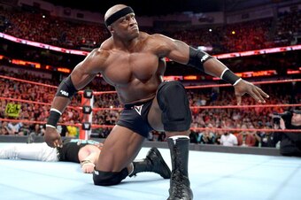 Bobby Lashley on his first night back in a WWE ring.
