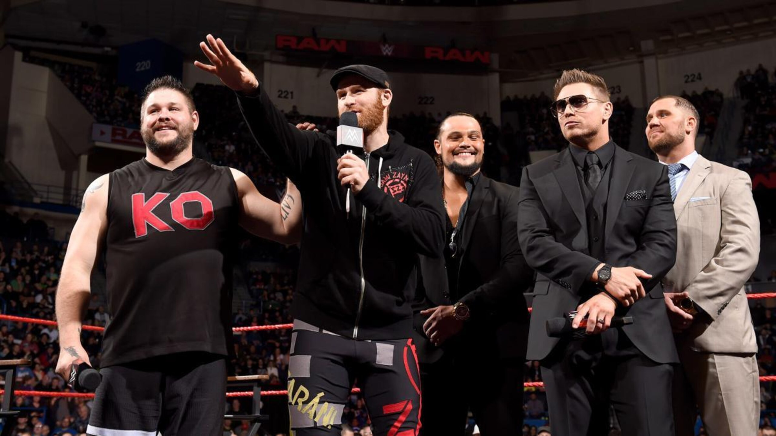 Kevin Owens, Sami Zayn, The Miz and The Miztourage joined forces on Monday's Raw.