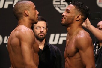 Edson Barboza (left) and Kevin Lee