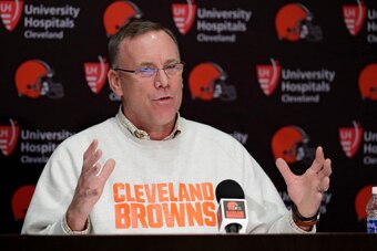 What might general manager John Dorsey do in his first NFL draft in charge of the Browns?