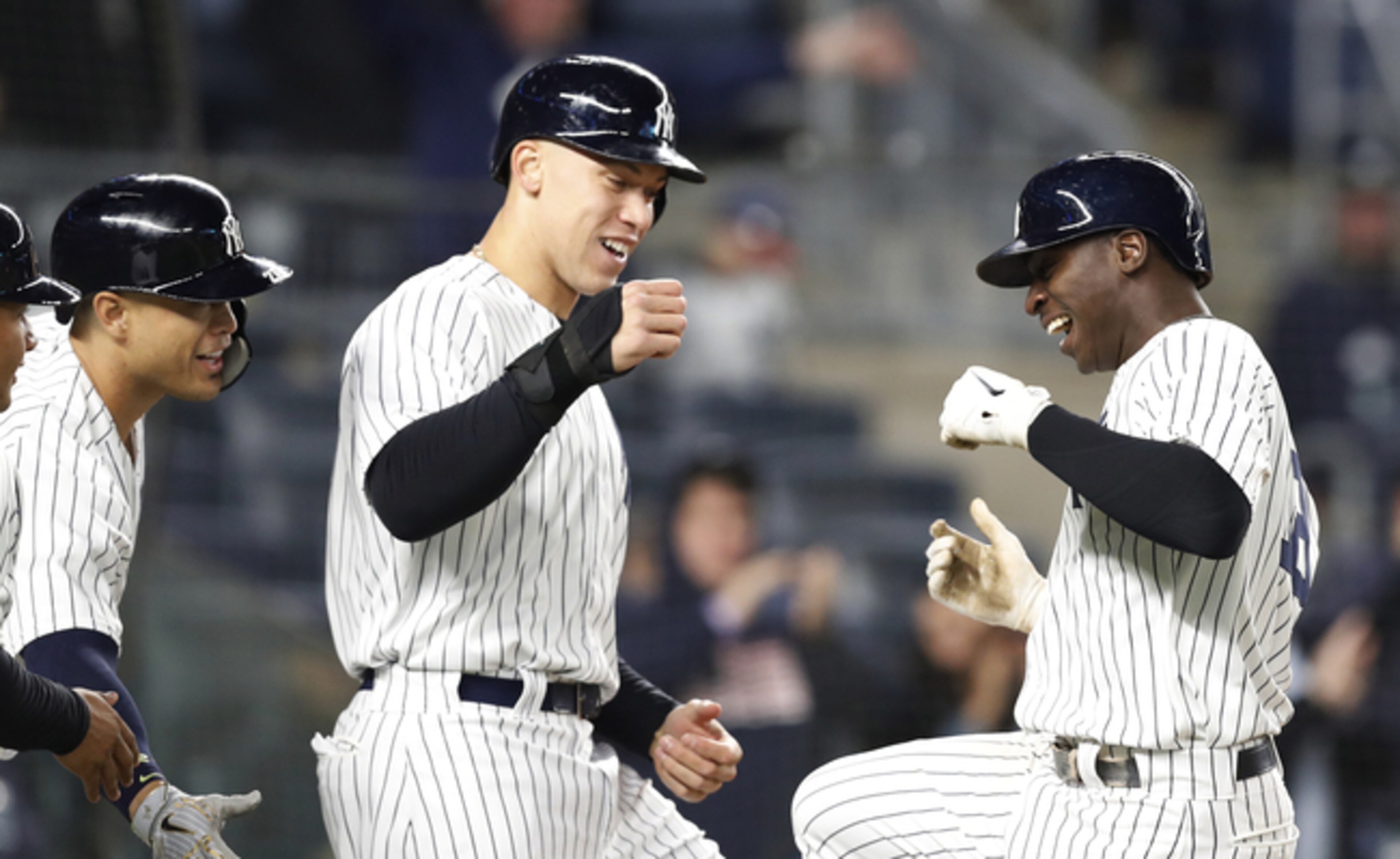 Giancarlo Stanton, Aaron Judge and Didi Gregorius