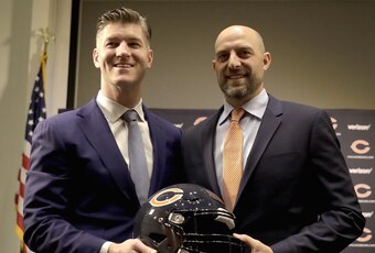 Chicago Bears general manager Ryan Pace (left) and head coach Matt Nagy (right)