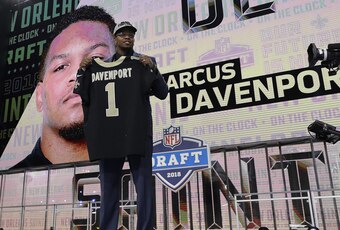 New Orleans Saints defensive end Marcus Davenport