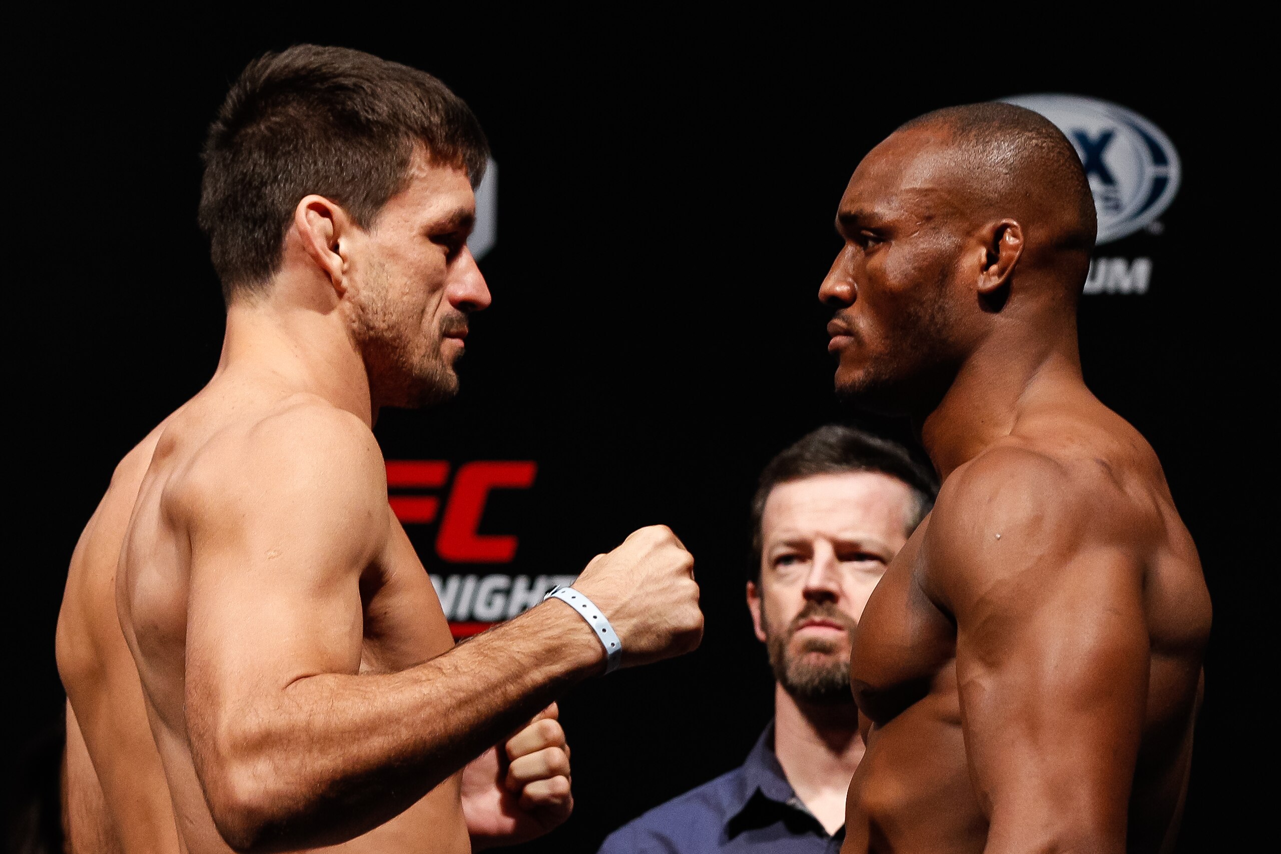 Demian Maia (left) and Kamaru Usman (right).