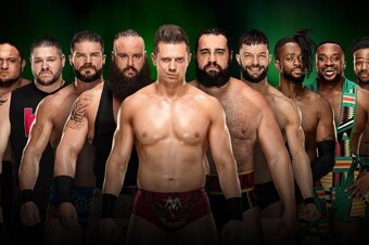 The participants in the men's Money in the Bank match.