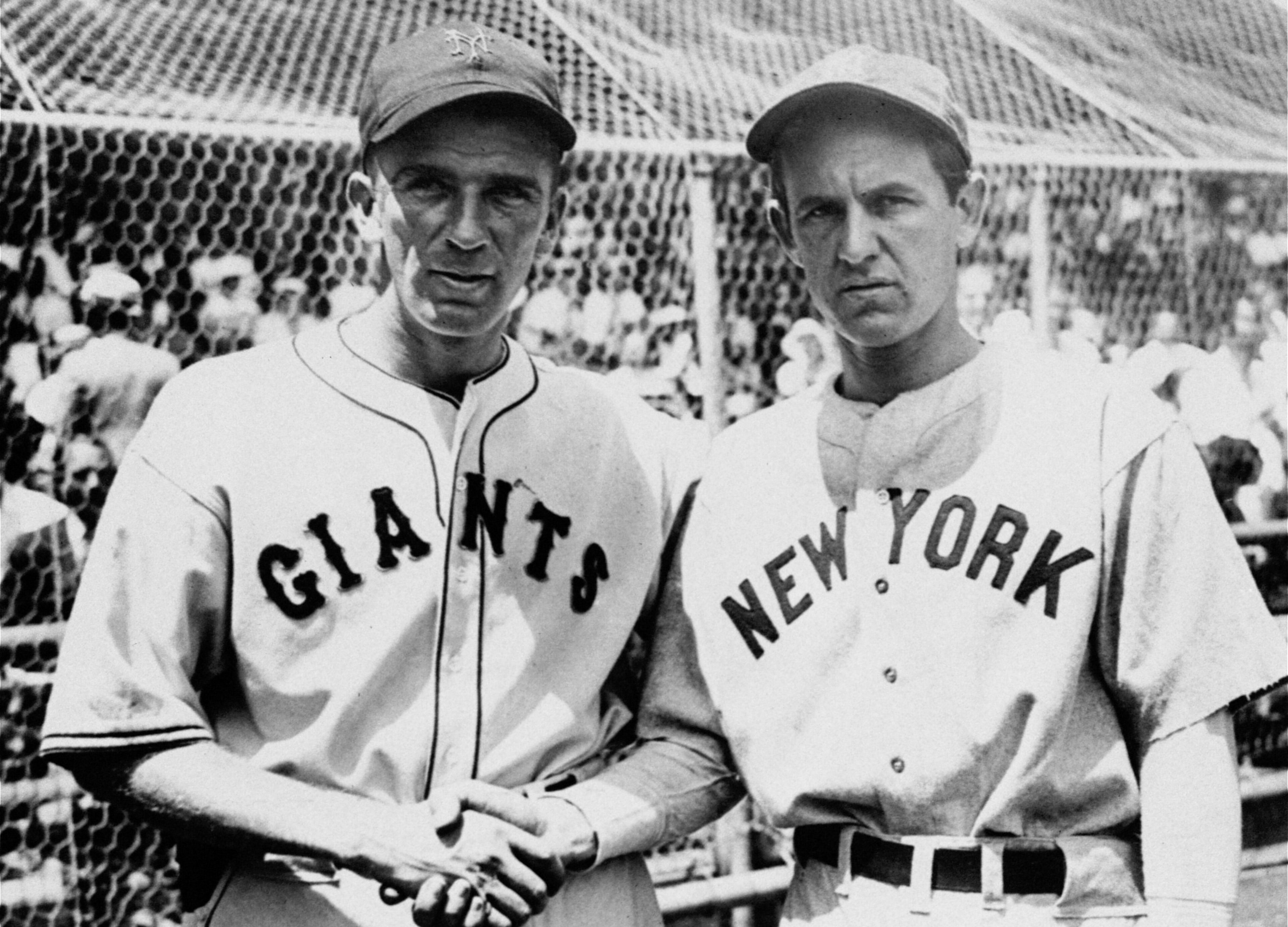 Carl Hubbell (left) and Lefty Gomez