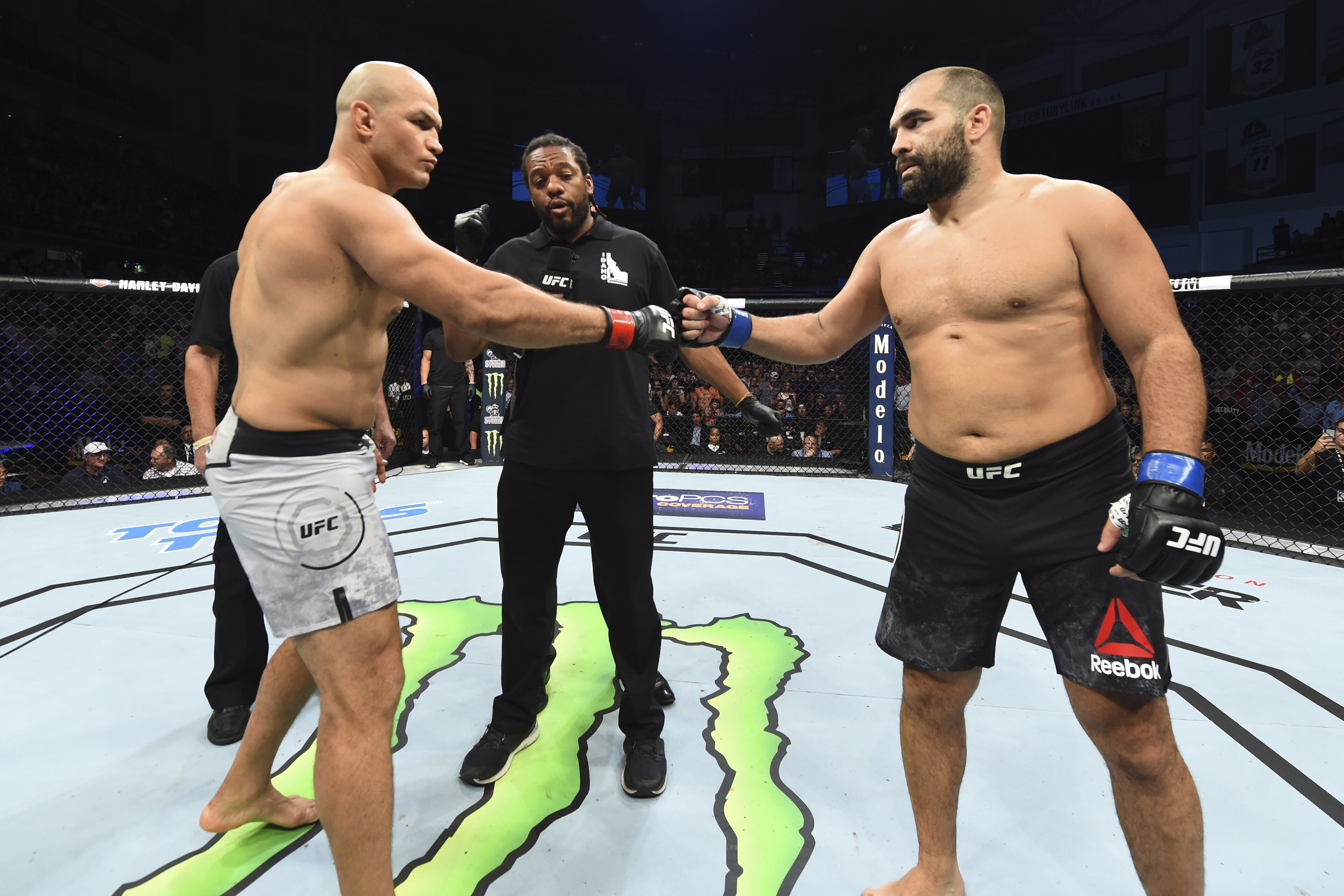 Junior dos Santos (left) and Blagoy Ivanov