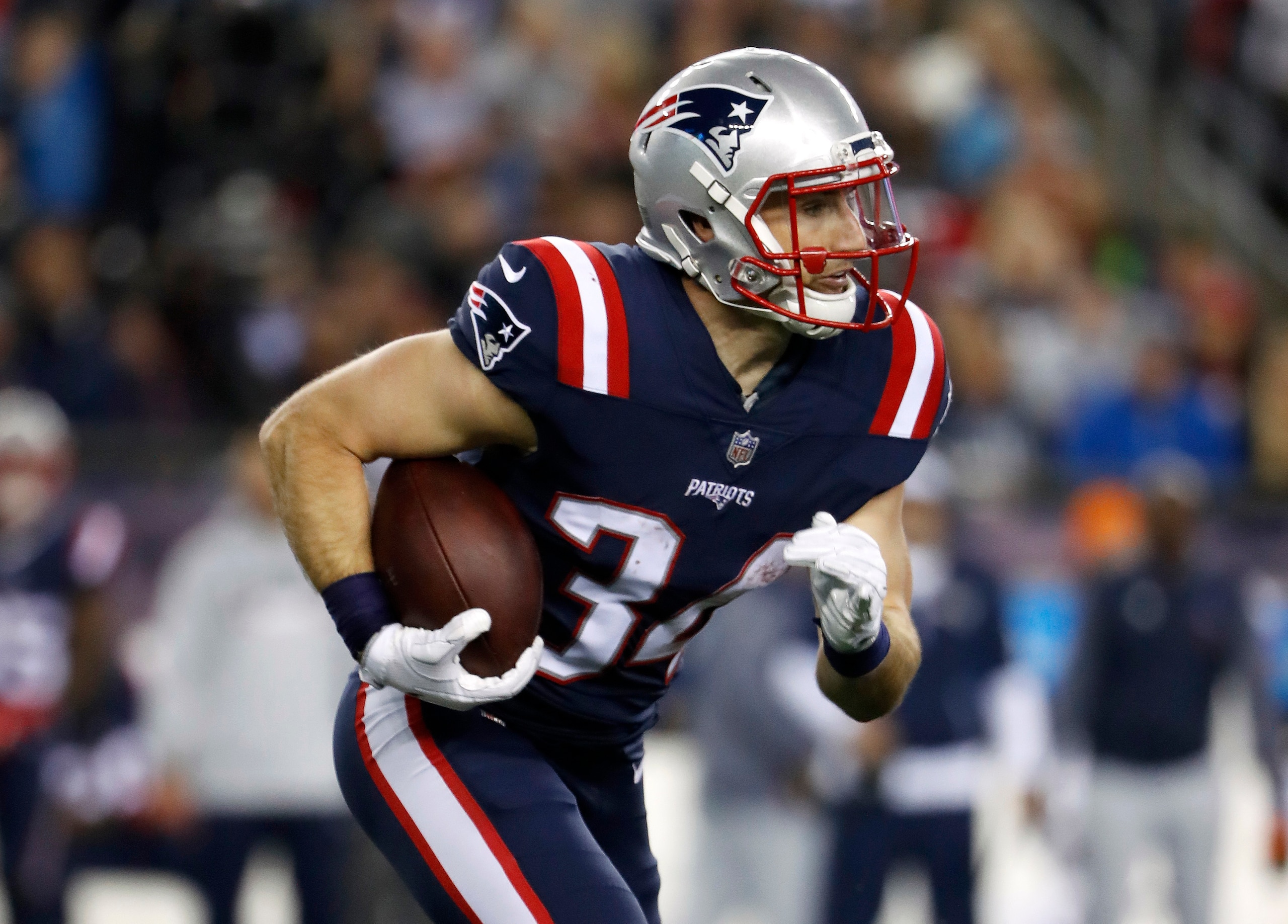 Sony Michel's knee injury could mean more of Rex Burkhead early in the season.