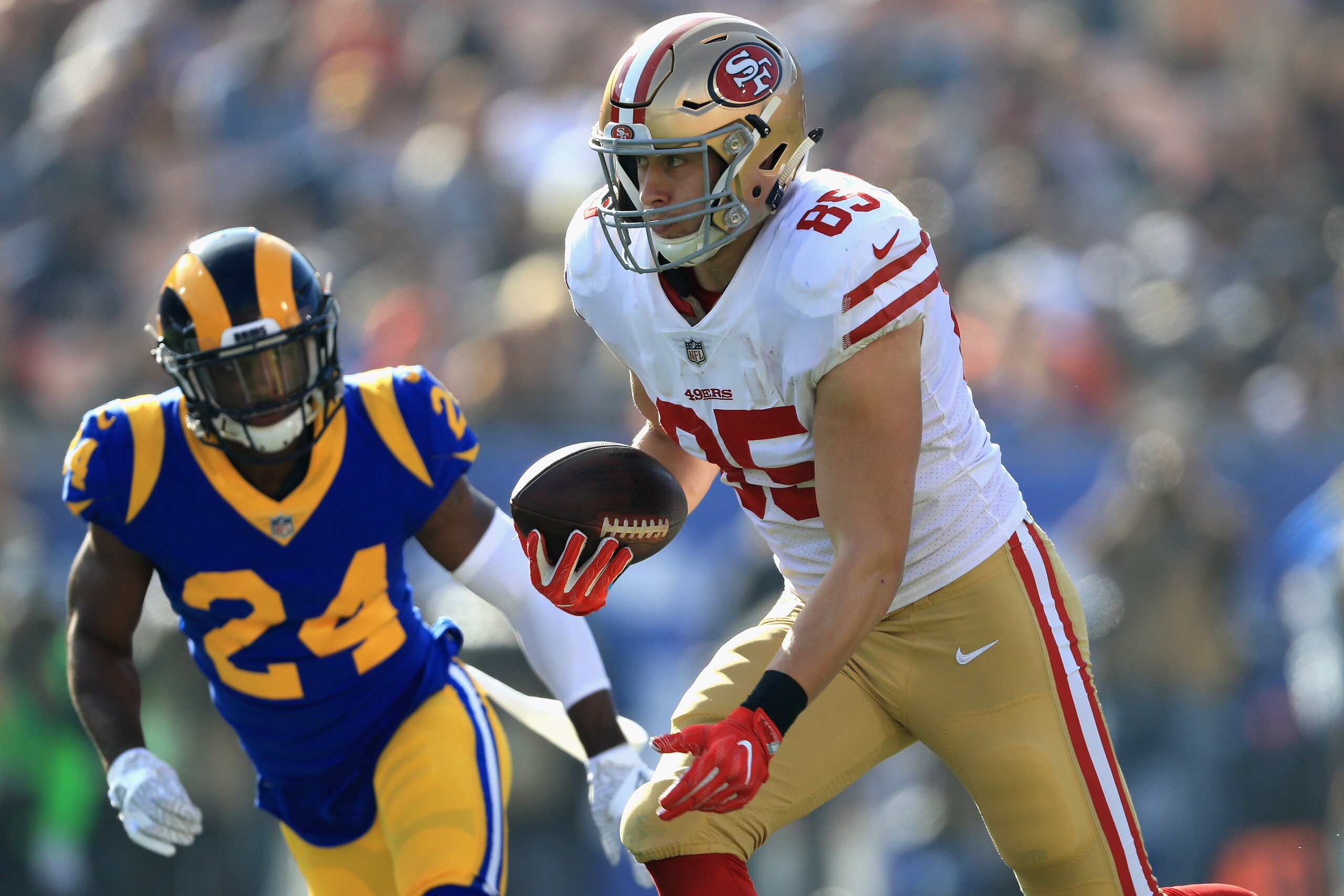 If healthy, George Kittle will be a breakout candidate.
