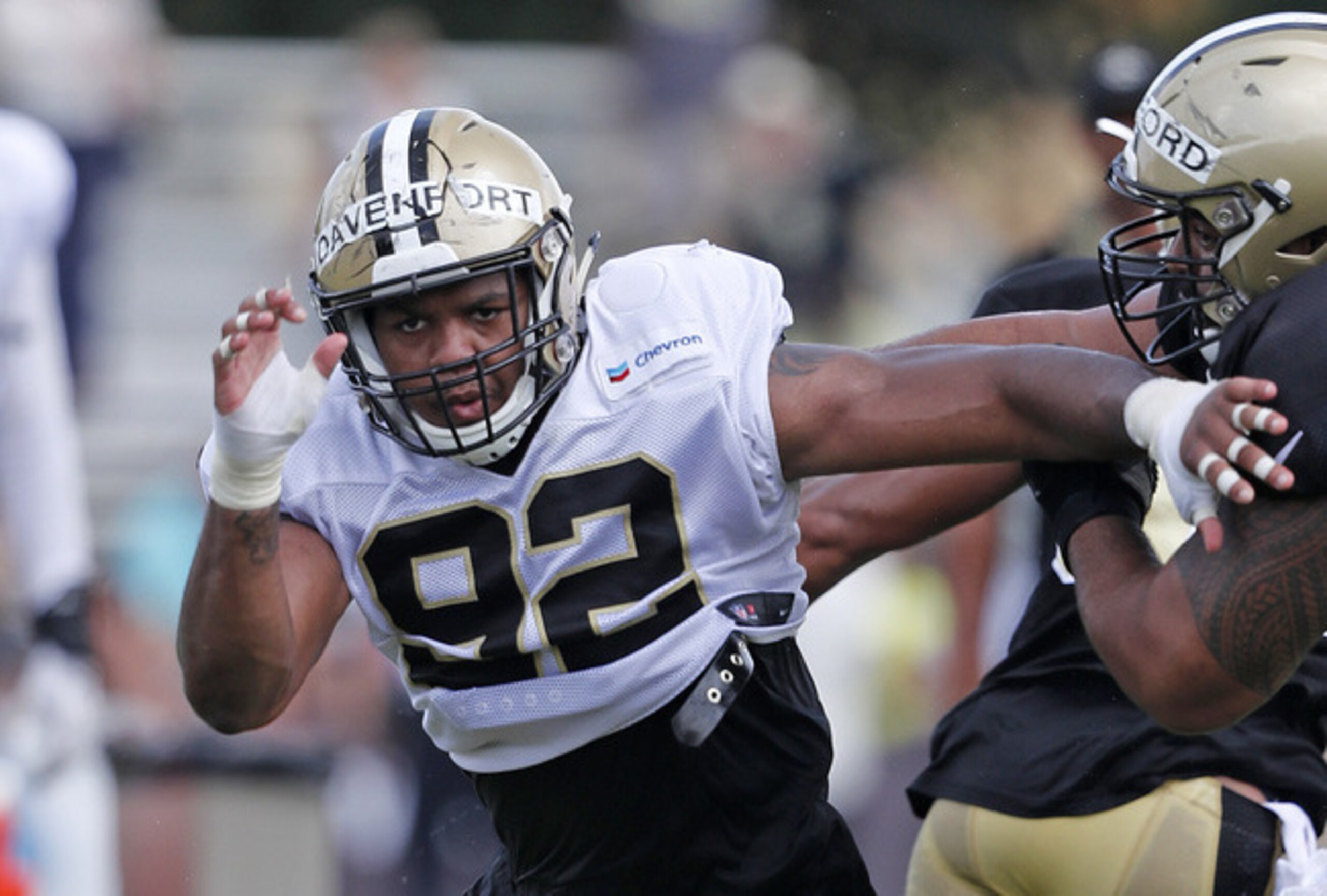 New Orleans Saints defensive end Marcus Davenport
