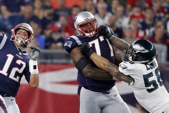 Trent Brown will be protecting Tom Brady's blind side.