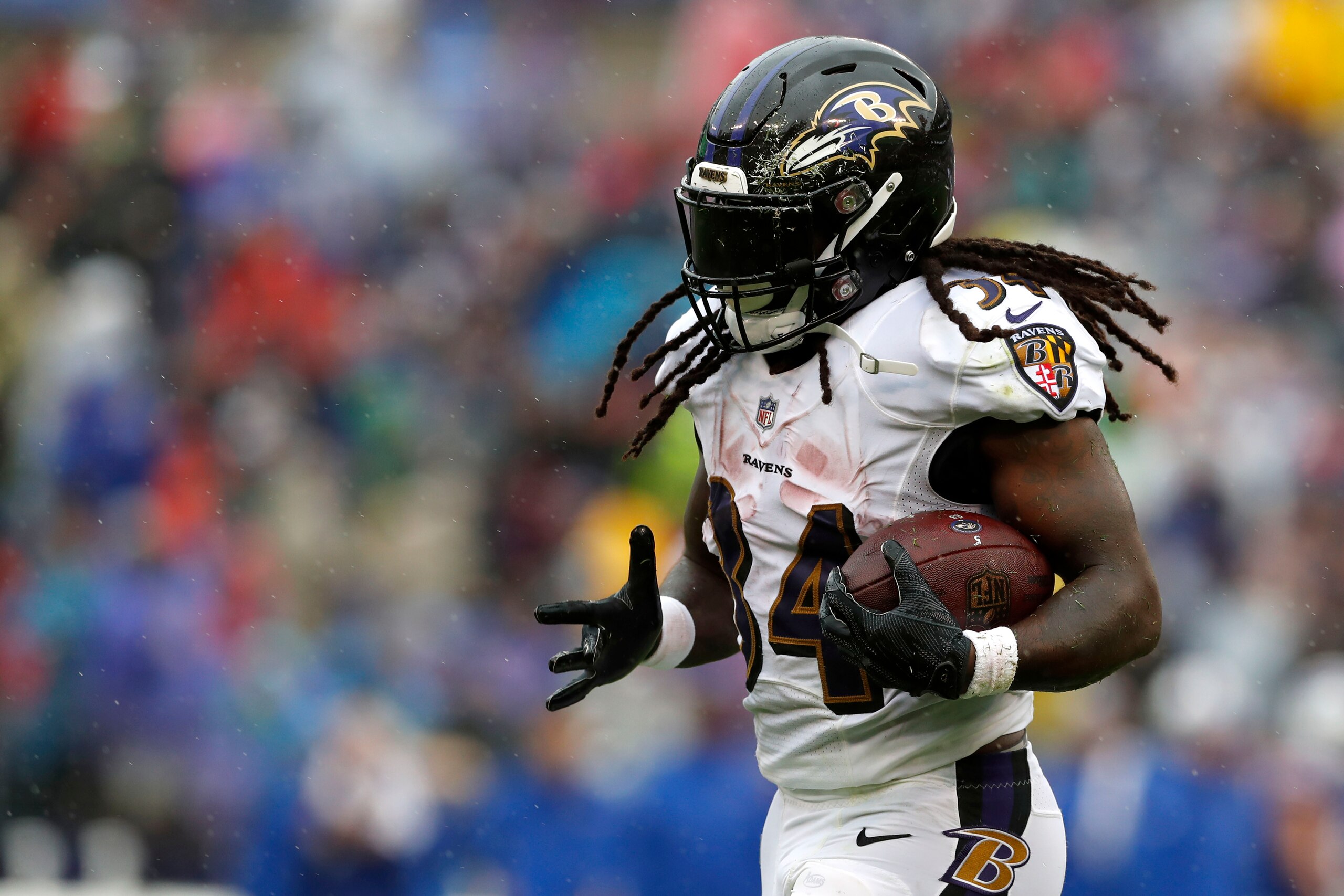 Alex Collins will be on the bench if he can't get his ball security issues under control.