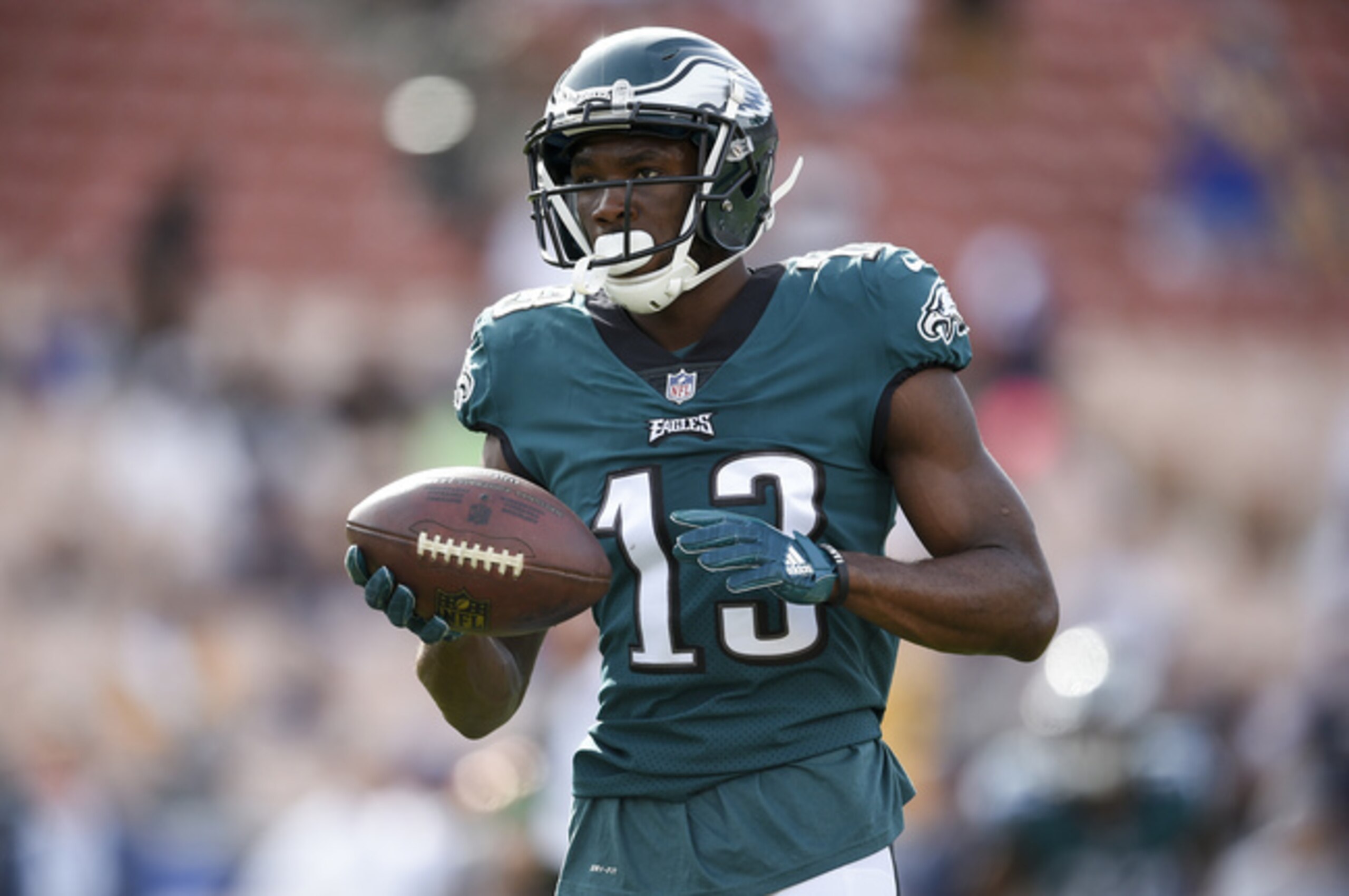 Expect another busy game for Nelson Agholor when he faces the Buccaneers.