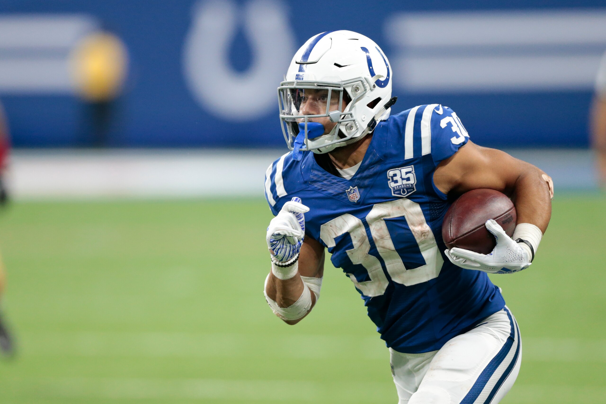 Jordan Wilkins led the way for the Colts in Week 1. Jordan Wilkins led the way for the Colts in Week 1.
