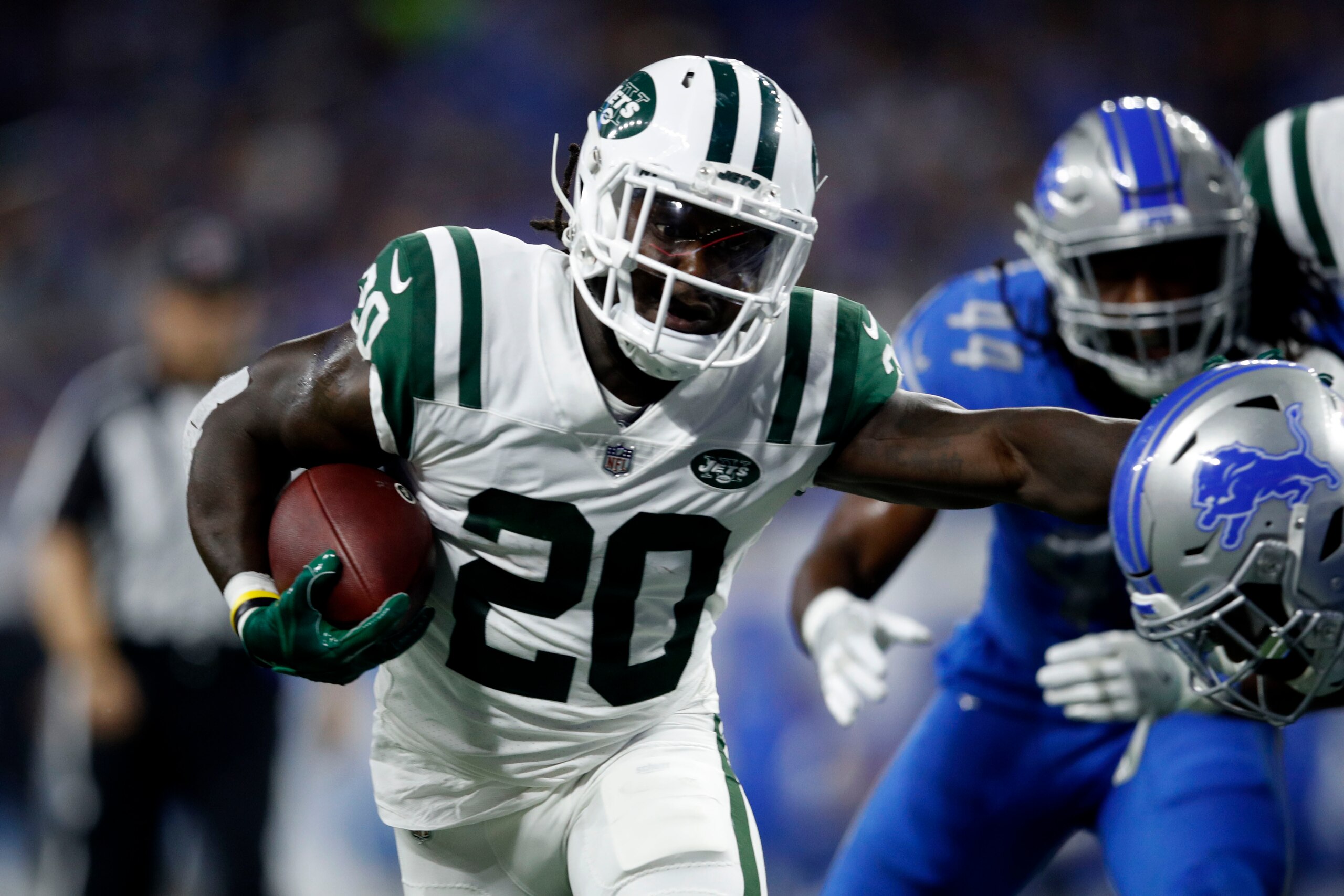 Isaiah Crowell was the model of efficiency against the Lions. Isaiah Crowell was the model of efficiency against the Lions.