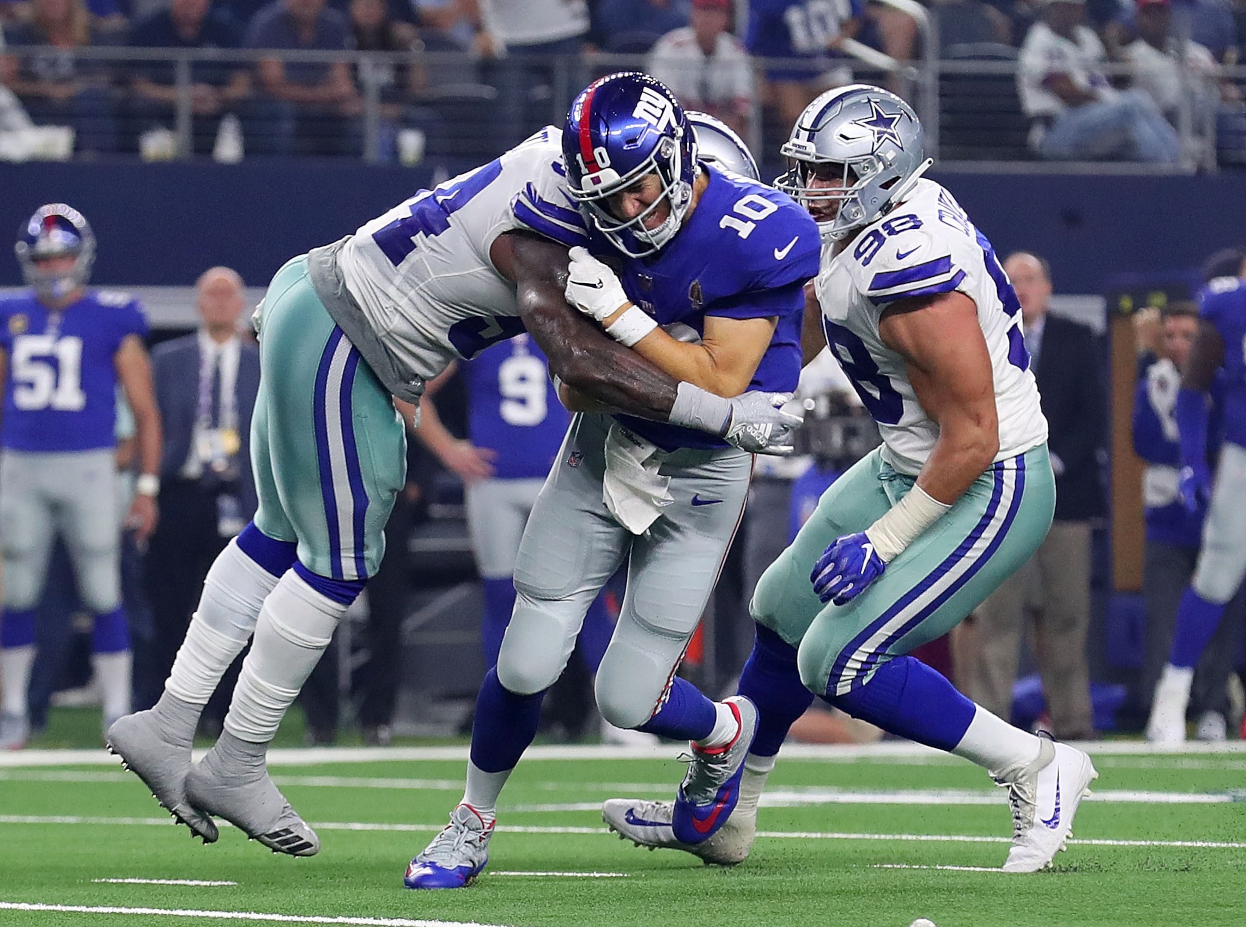 The Cowboys defense could be a problem for Russell Wilson and the Seahawks. The Cowboys defense could be a problem for Russell Wilson and the Seahawks.