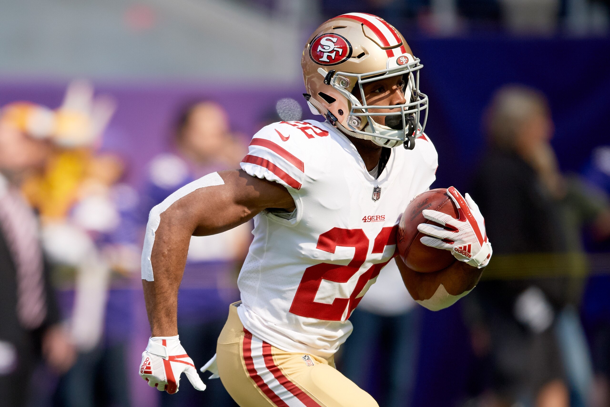 Matt Breida leads the NFL in rushing after two games.