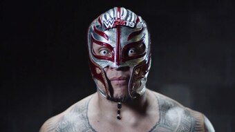 Rey Mysterio in a WWE 2K19 ad.