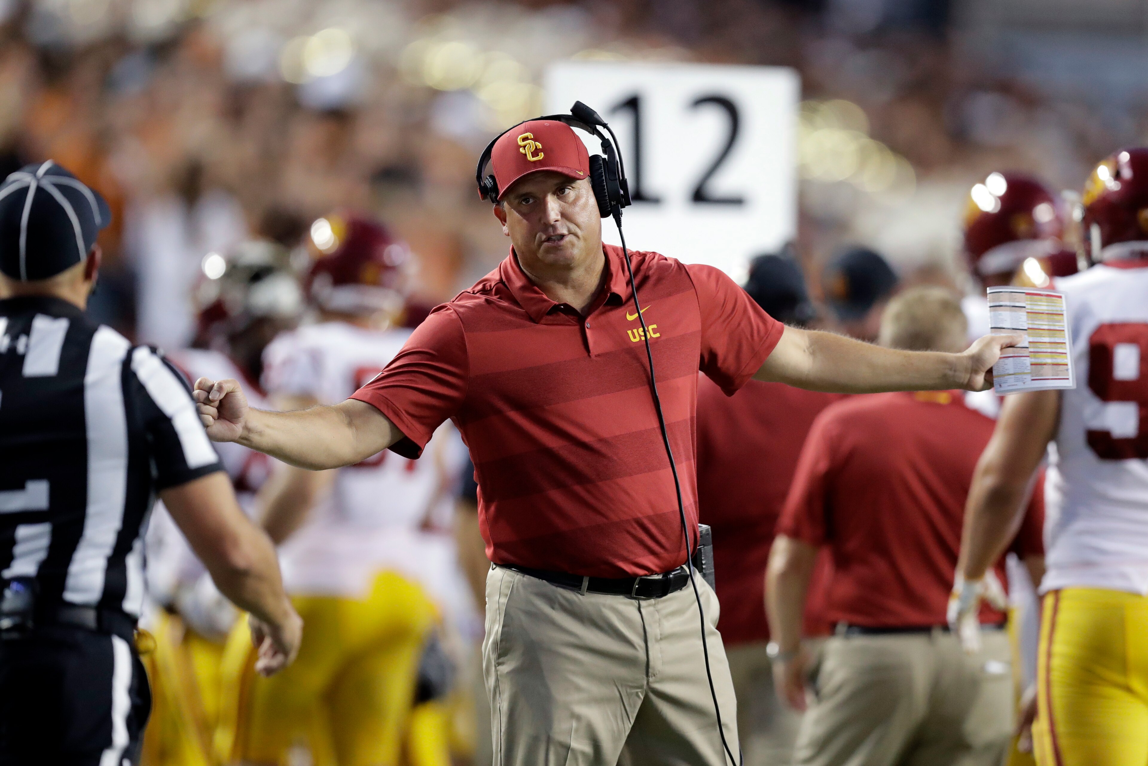 USC head coach Clay Helton