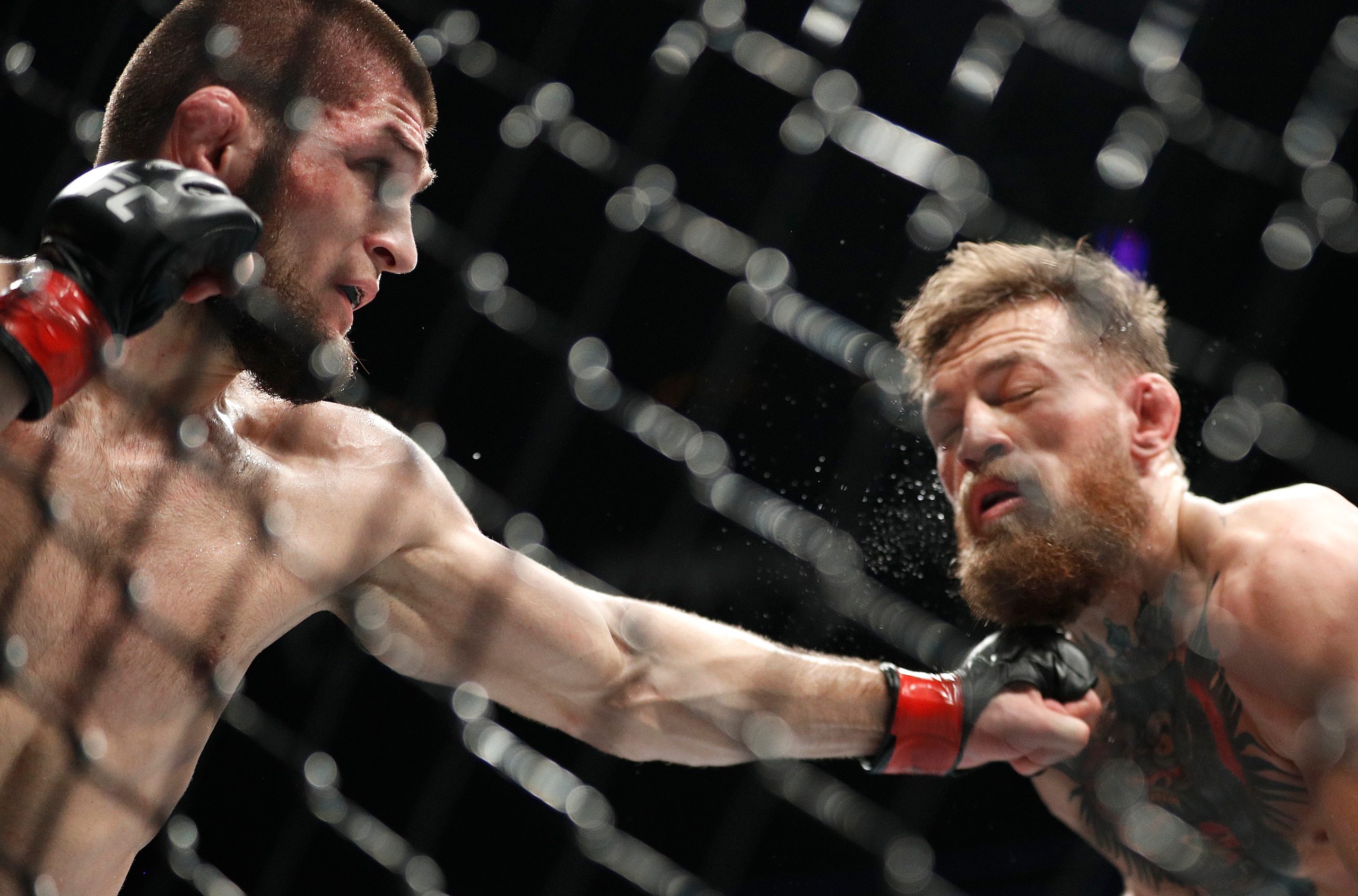 Khabib Nurmagomedov (left) and Conor McGregor