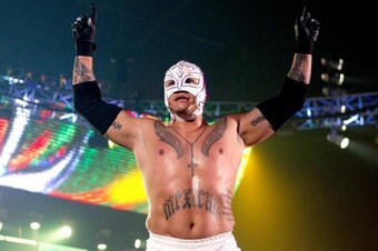 Rey Mysterio at a WWE event.