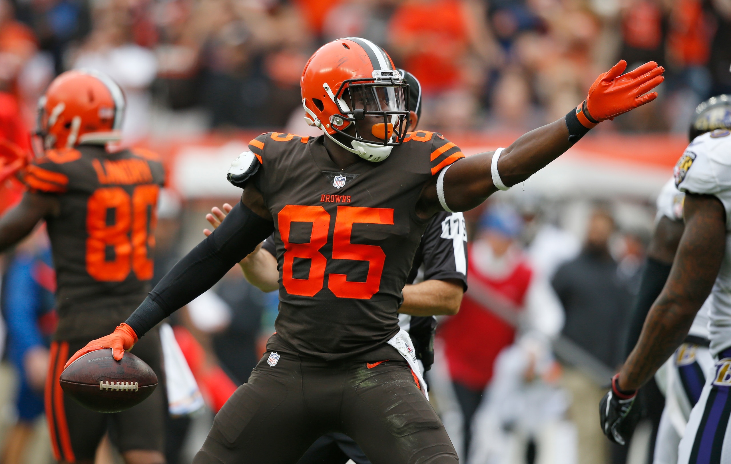 David Njoku has been Baker Mayfield's favorite target.