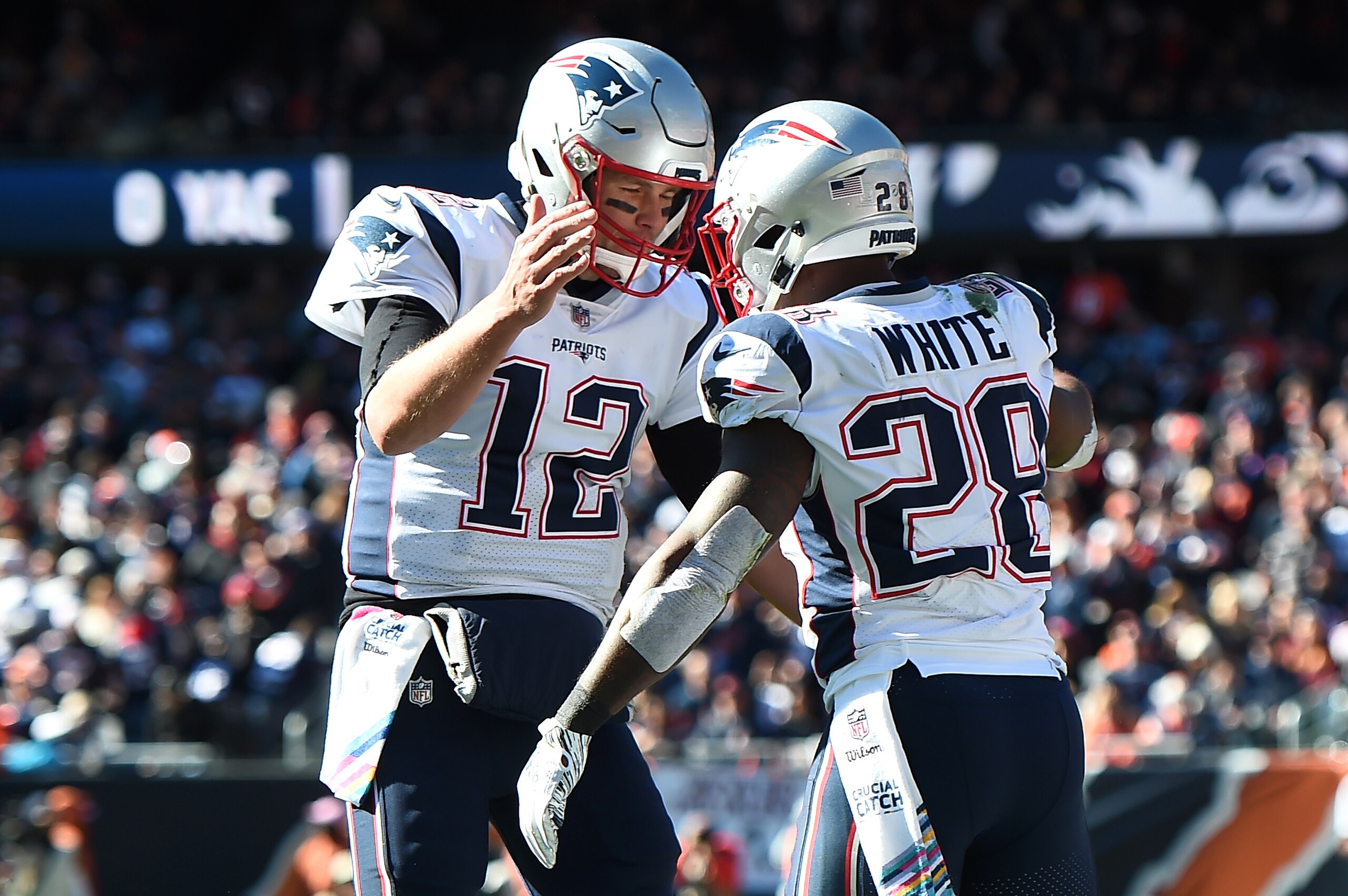 James White looks like Tom Brady's most trusted target. James White looks like Tom Brady's most trusted target.
