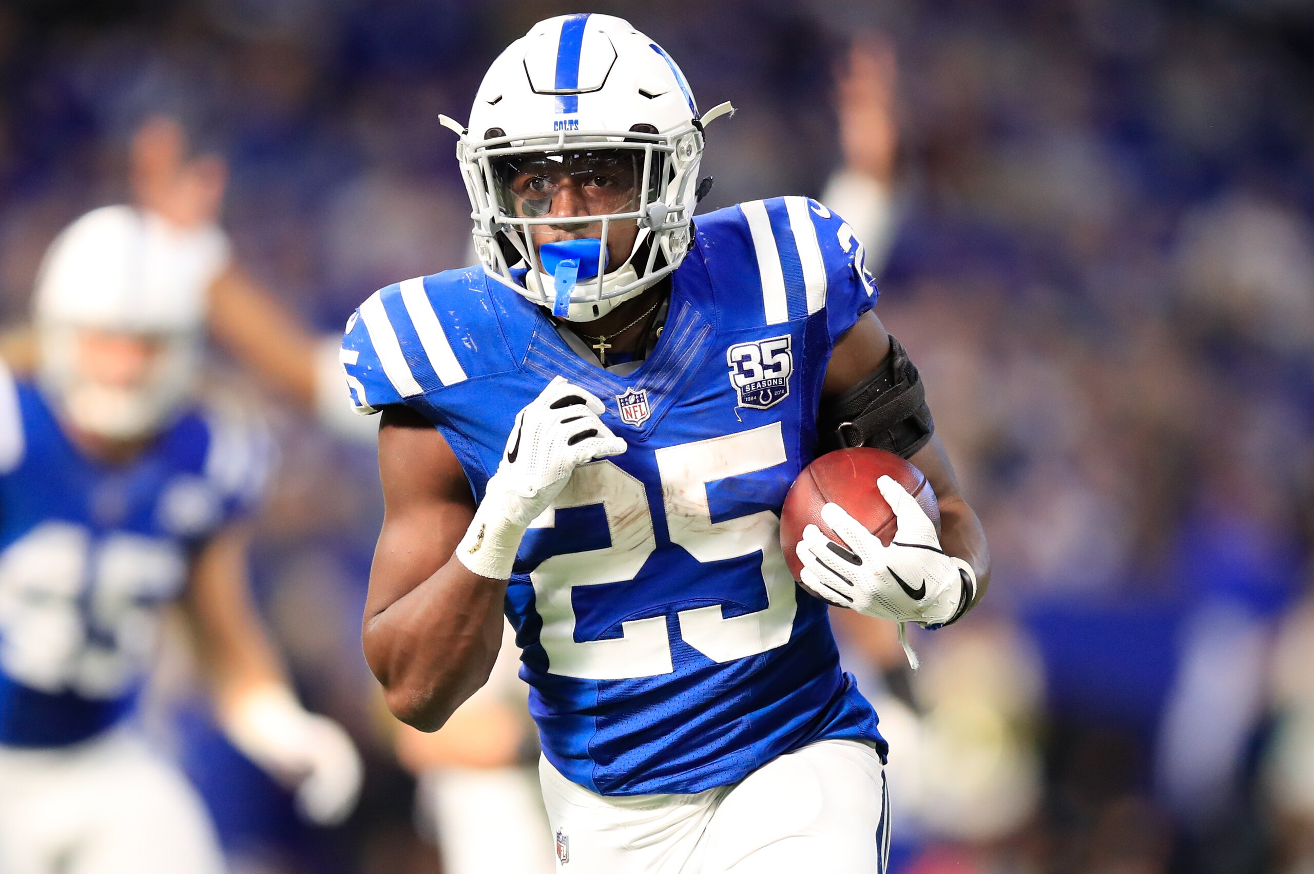 Marlon Mack's hot streak should continue this weekend in Oakland.
