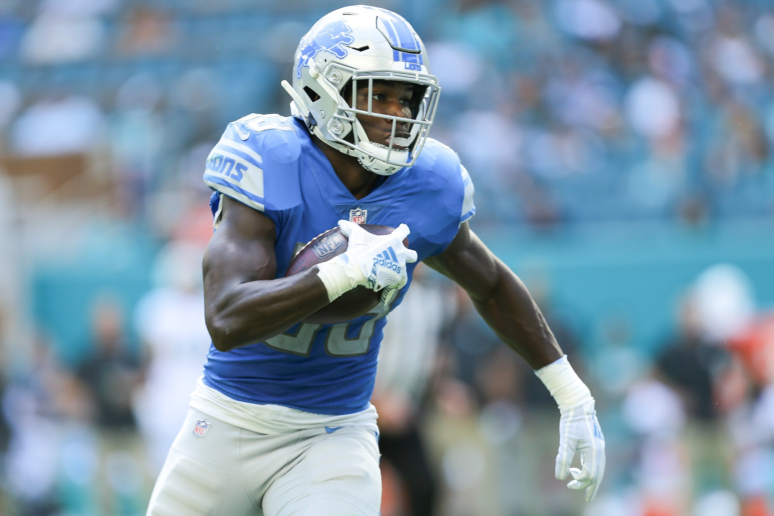 The Dolphins had no answers for Kerryon Johnson.