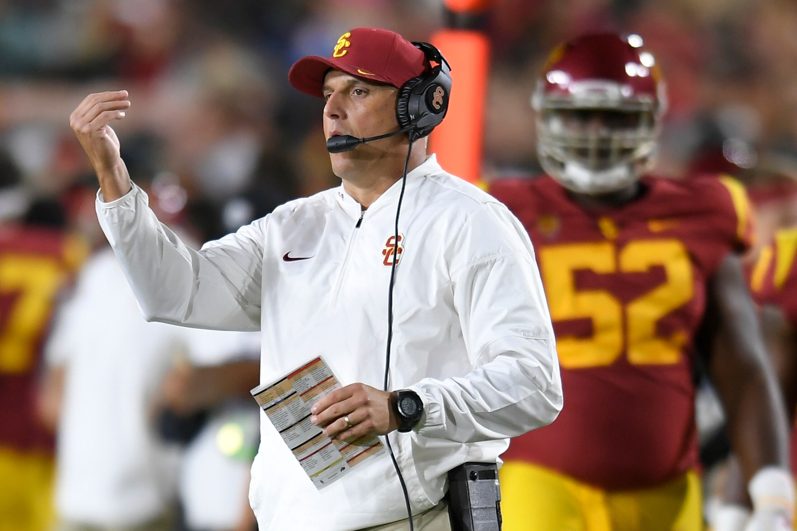 USC head coach Clay Helton