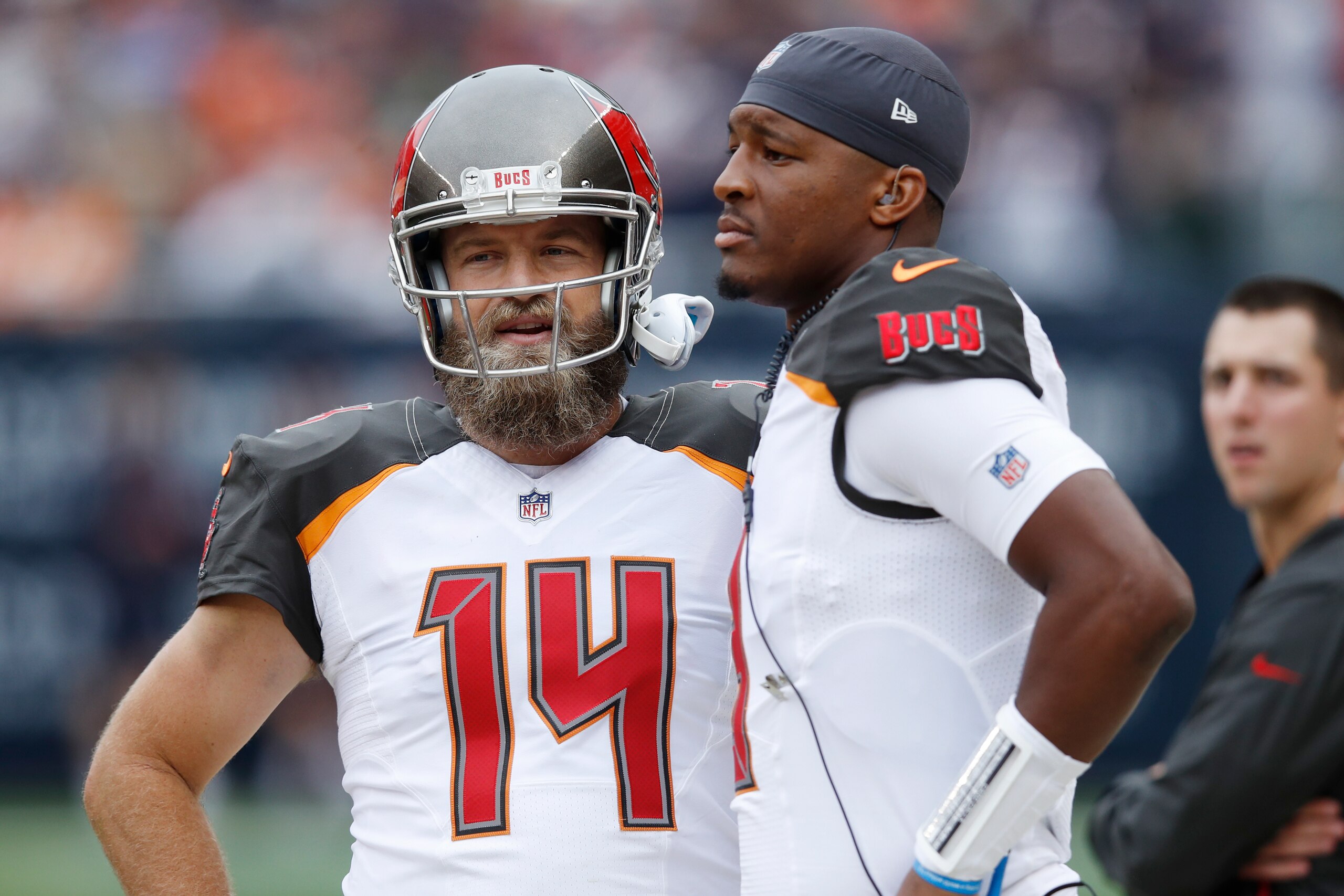 Ryan Fitzpatrick returned to action after the Buccaneers benched Jameis Winston. Ryan Fitzpatrick returned to action after the Buccaneers benched Jameis Winston.