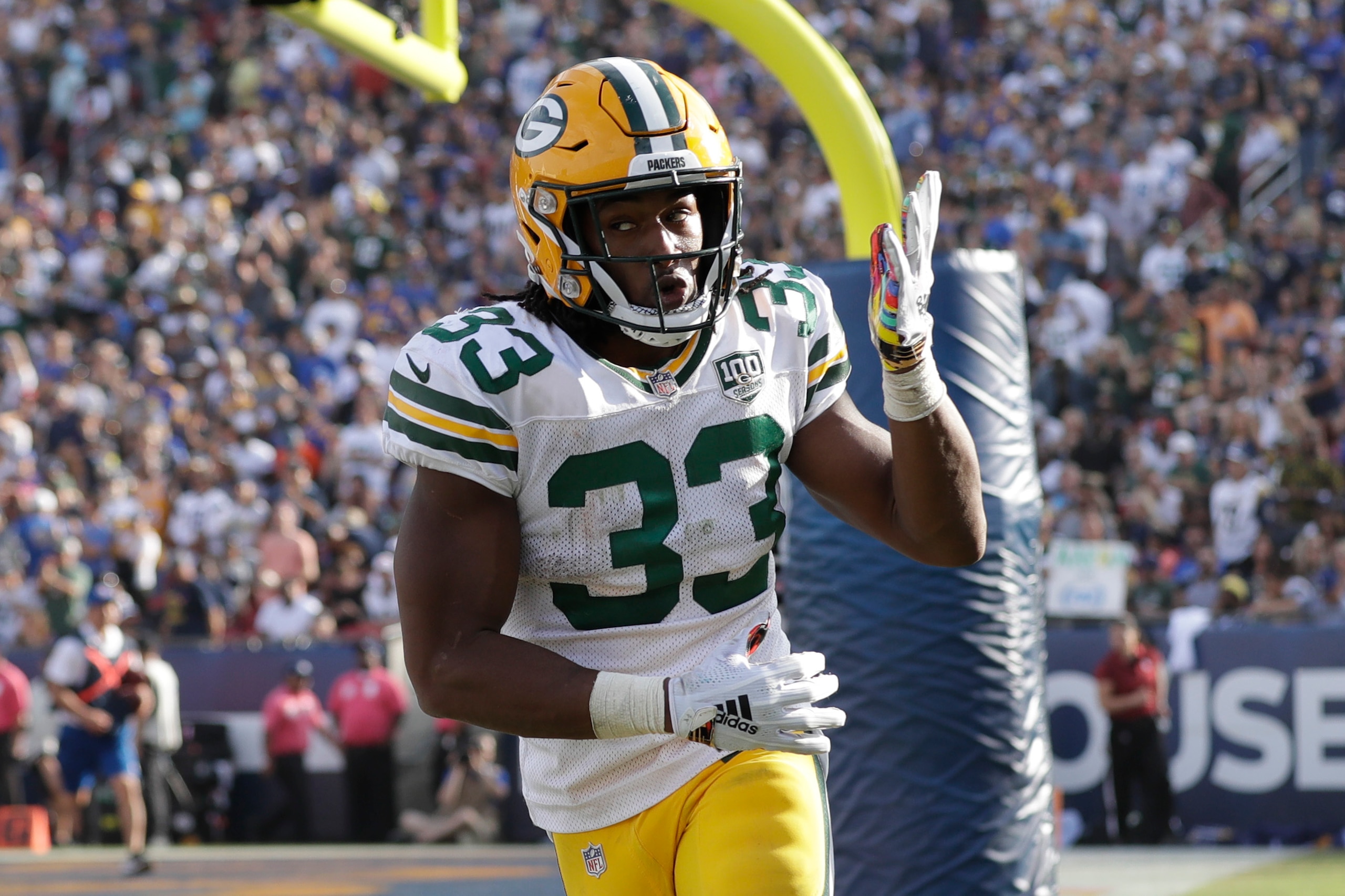 Aaron Jones made the most of his opportunities in Week 8. Aaron Jones made the most of his opportunities in Week 8.