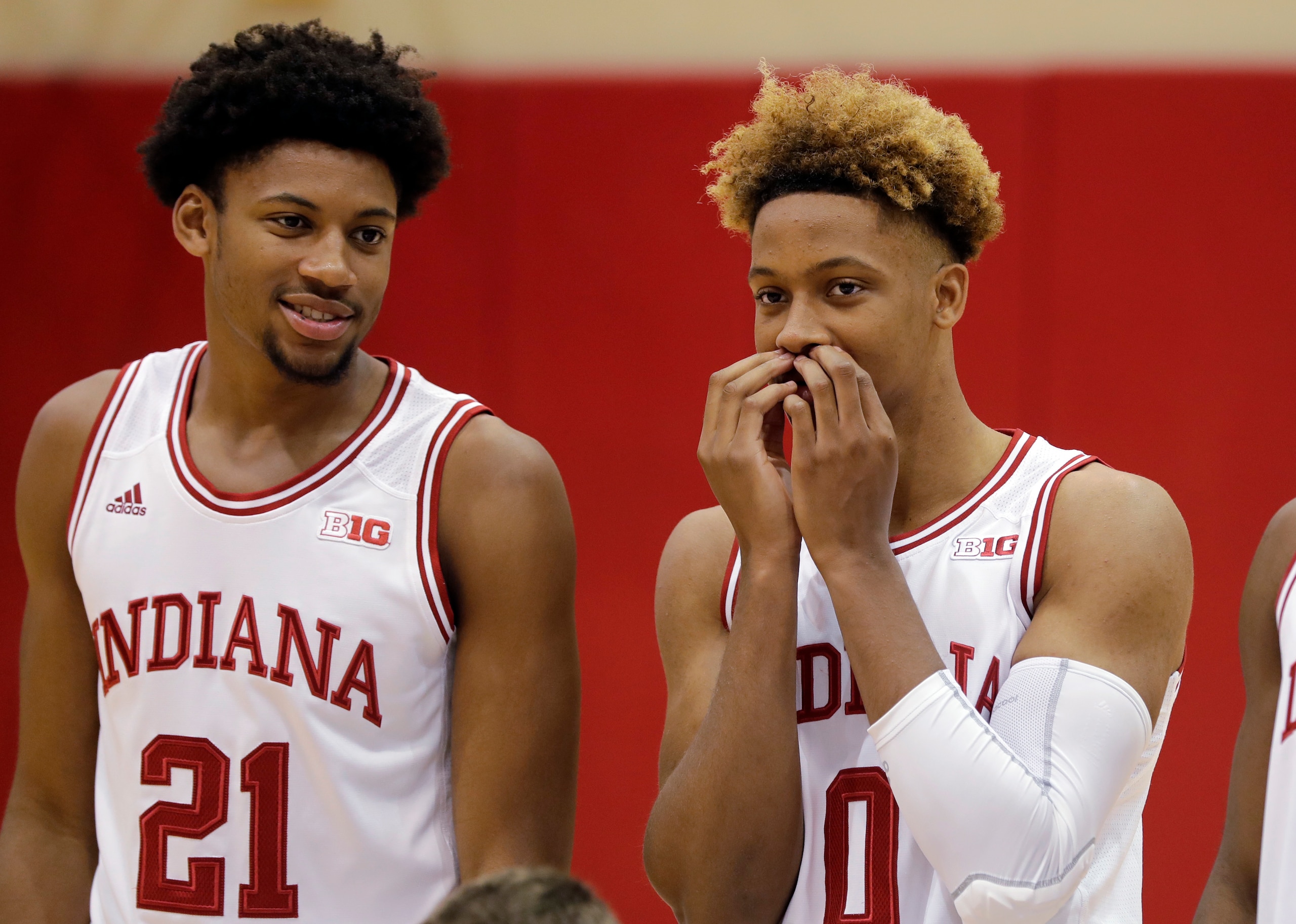 Jerome Hunter (21) and Romeo Langford (0) Jerome Hunter (21) and Romeo Langford (0)
