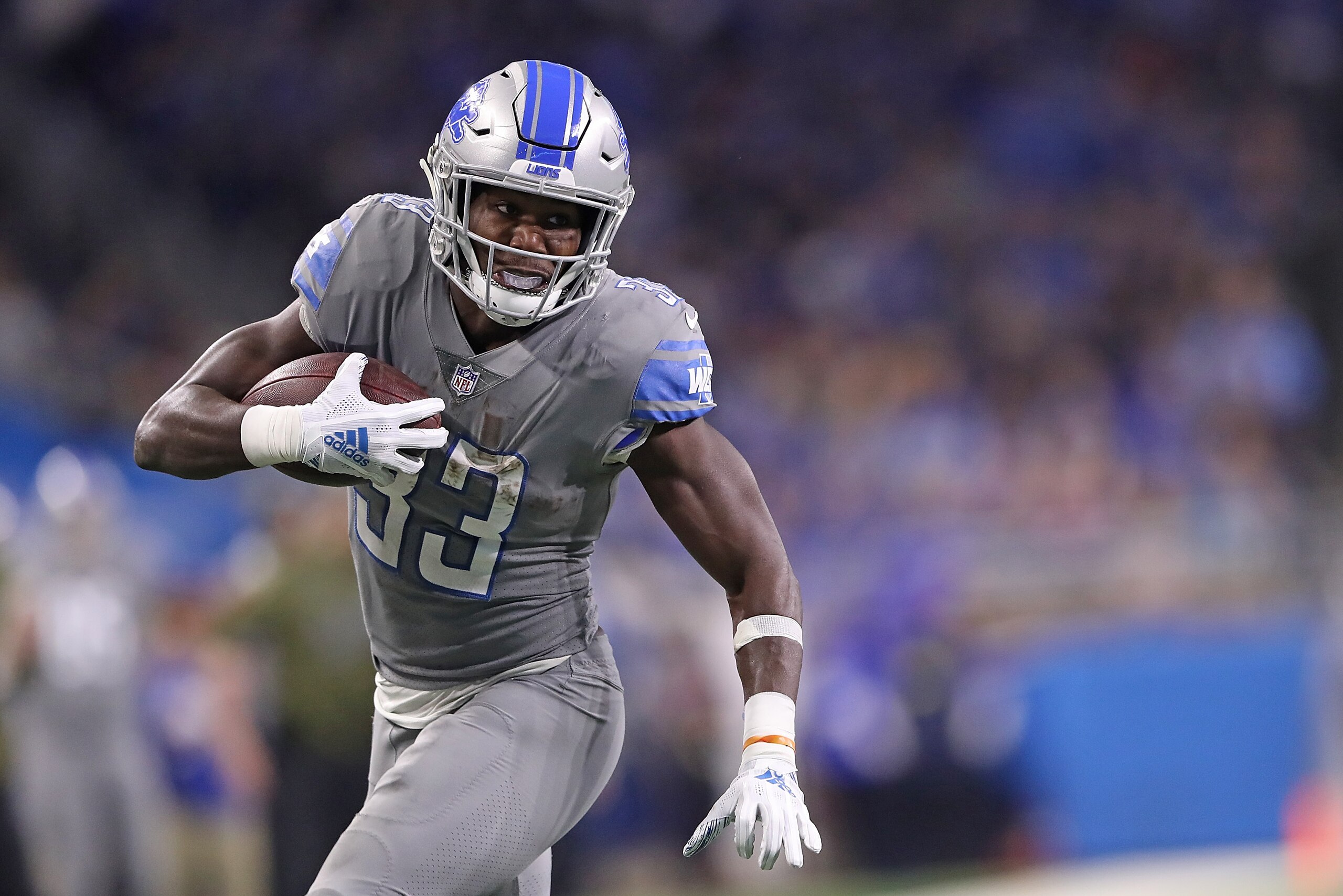 Kerryon Johnson suffered a knee injury in Week 11.