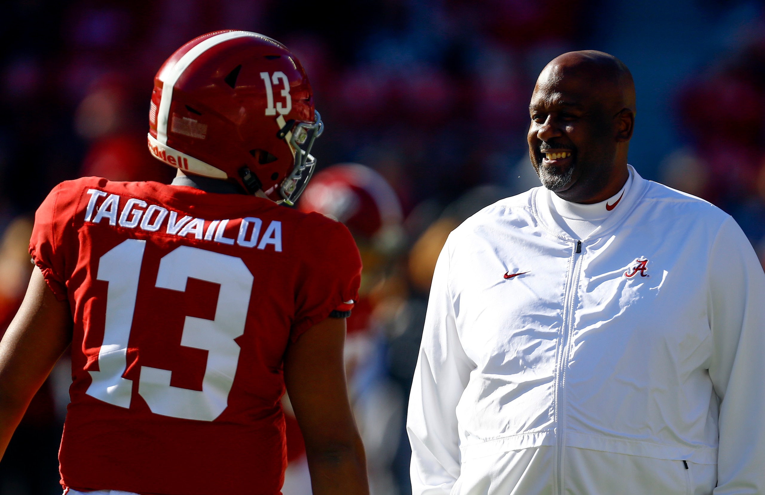 Tua Tagovailoa and Mike Locksley