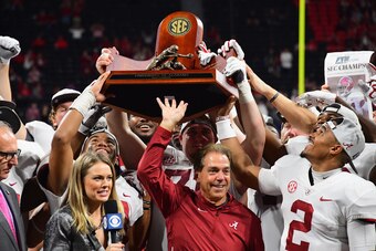 Alabama celebrates its SEC championship