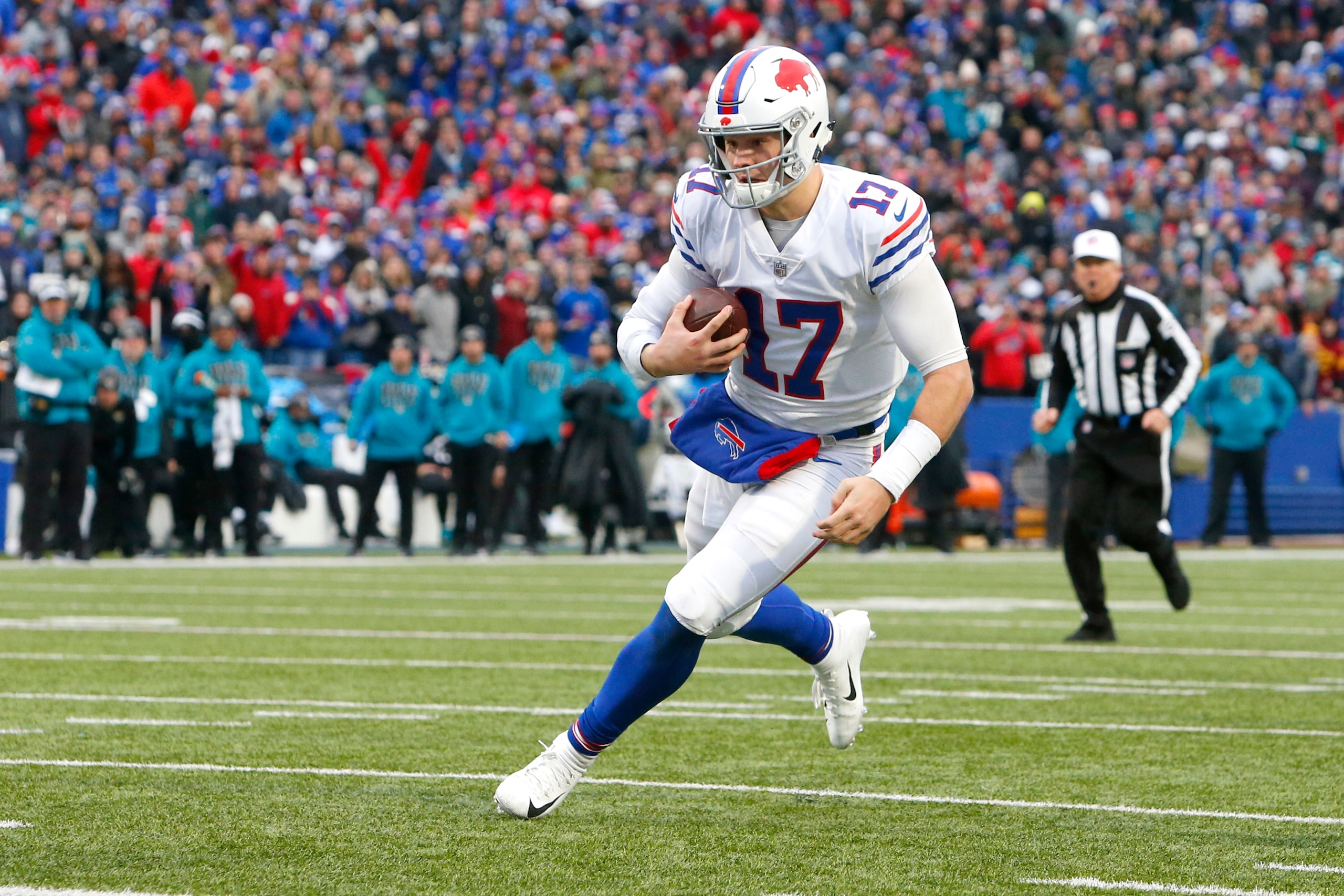 Josh Allen could be worth using in the fantasy playoffs.