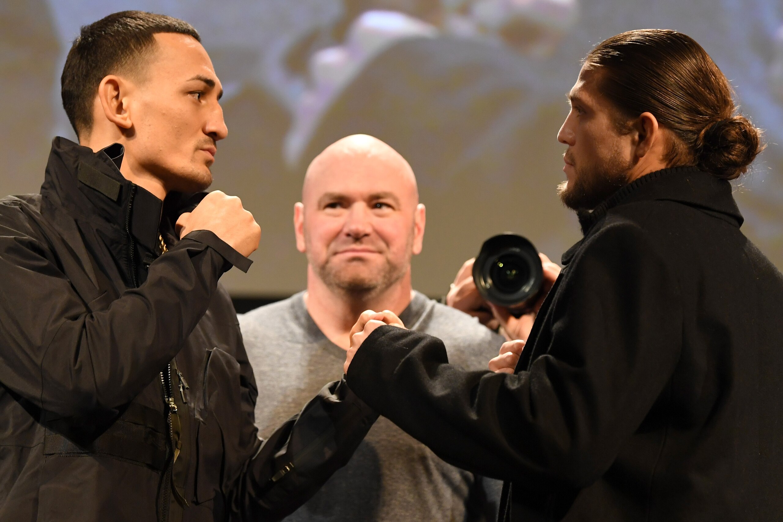 Max Holloway (left) and Brian Ortega