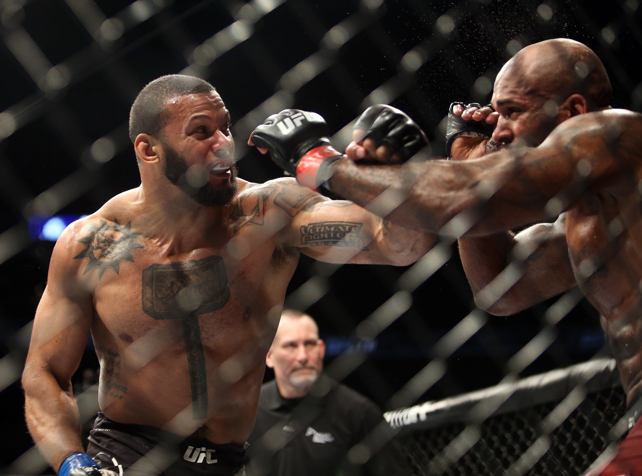 Thiago Santos (left) and Jimi Manuwa
