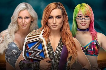 Charlotte, Becky Lynch and Asuka.